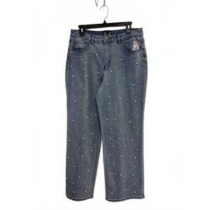 NEW AZI women's pearl jean in blue